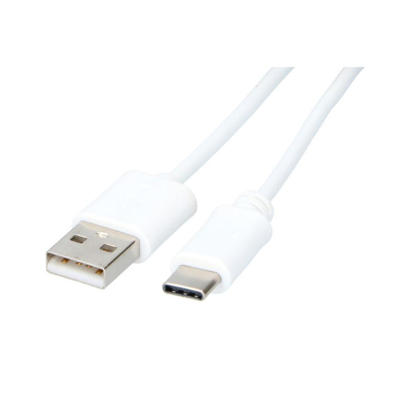 USB-kabel type A naar C extra lang wit