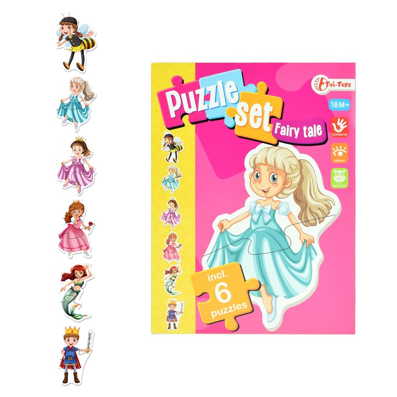 Toi Toys Puzzelset Sprookjes Met 6 Puzzels