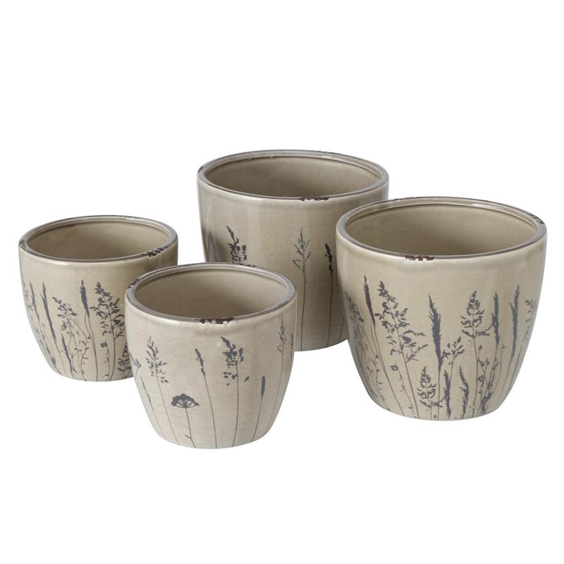 Boltze Home Bloempot Set A 2 Gr?ser H11 En14cm Stoneware