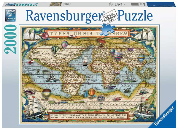 Puzzel De wereld rond 2000st