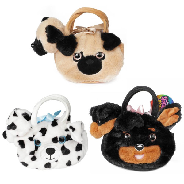 Toi Toys Pluche hond in hondenhandtas