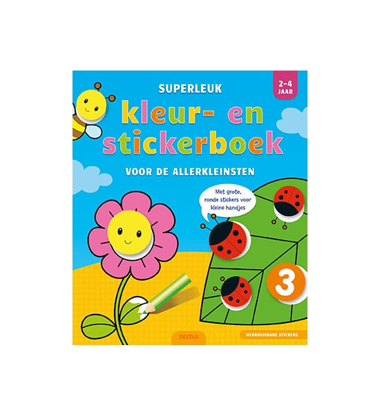 Superleuk kleur- en stickerboek (2-4jr)