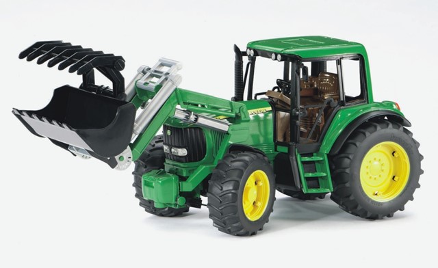 02052 Bruder John Deere Tractor met Voorlader