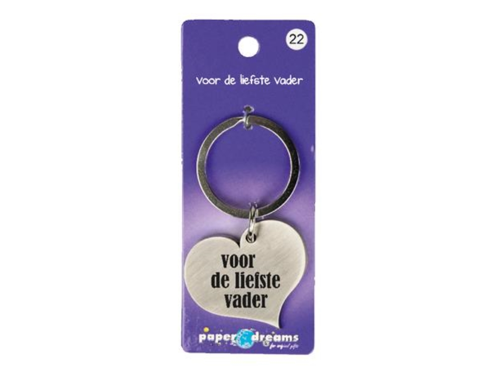 Hart sleutelhanger de liefste vader