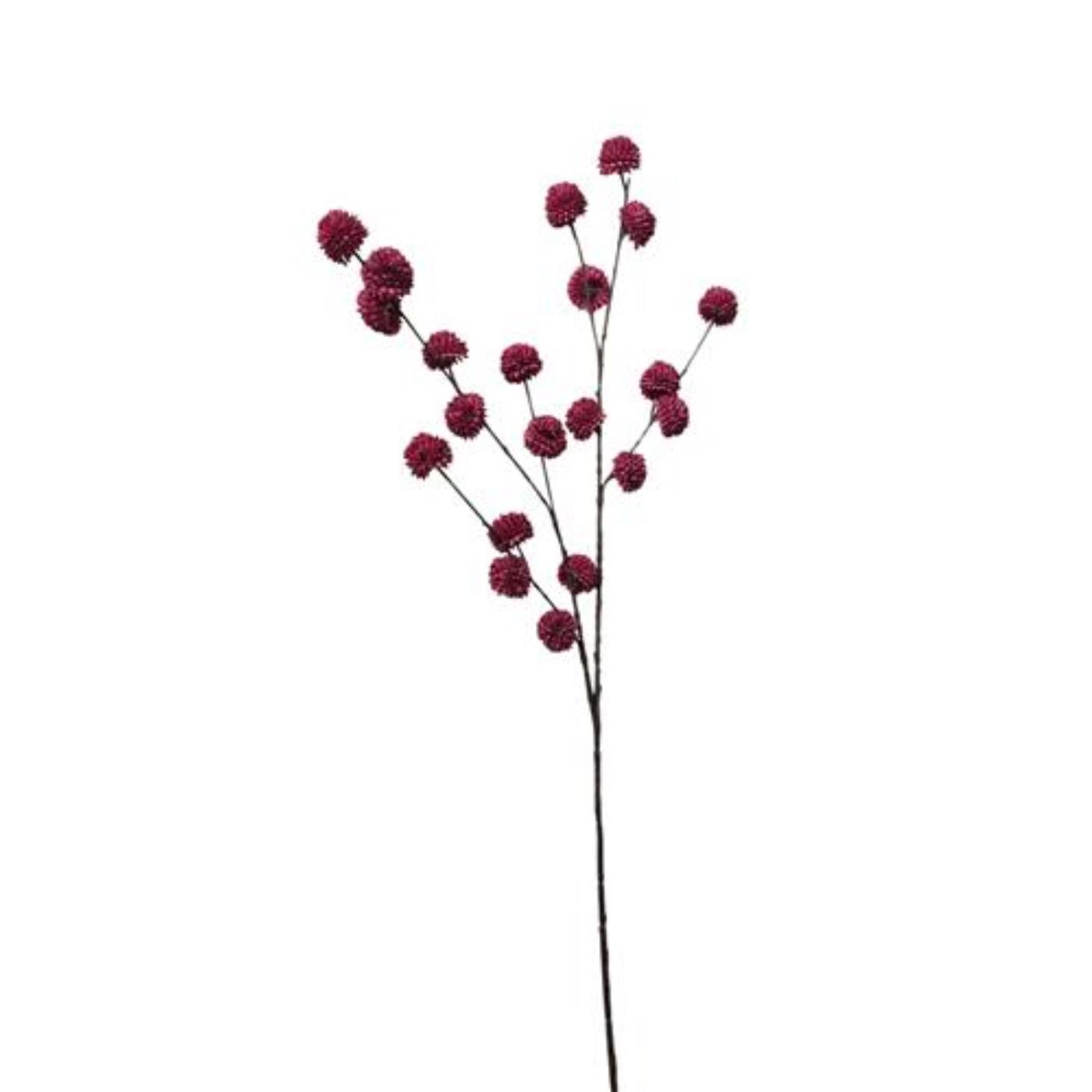 Roberts Collection Kunsttak Pompom Bordeaux 100cm