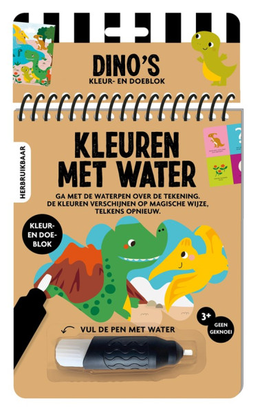 Kleuren met water - Dino's