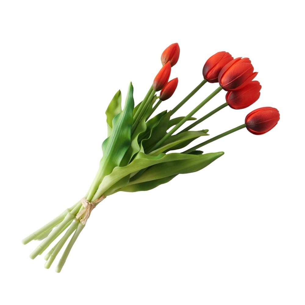 Boltze Home Decoratief Boeket Tulpen Falona Dia13x40cm Rood Siliconen