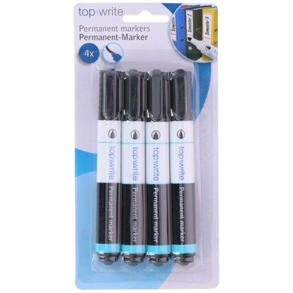 Top Write Permanent markers zwart