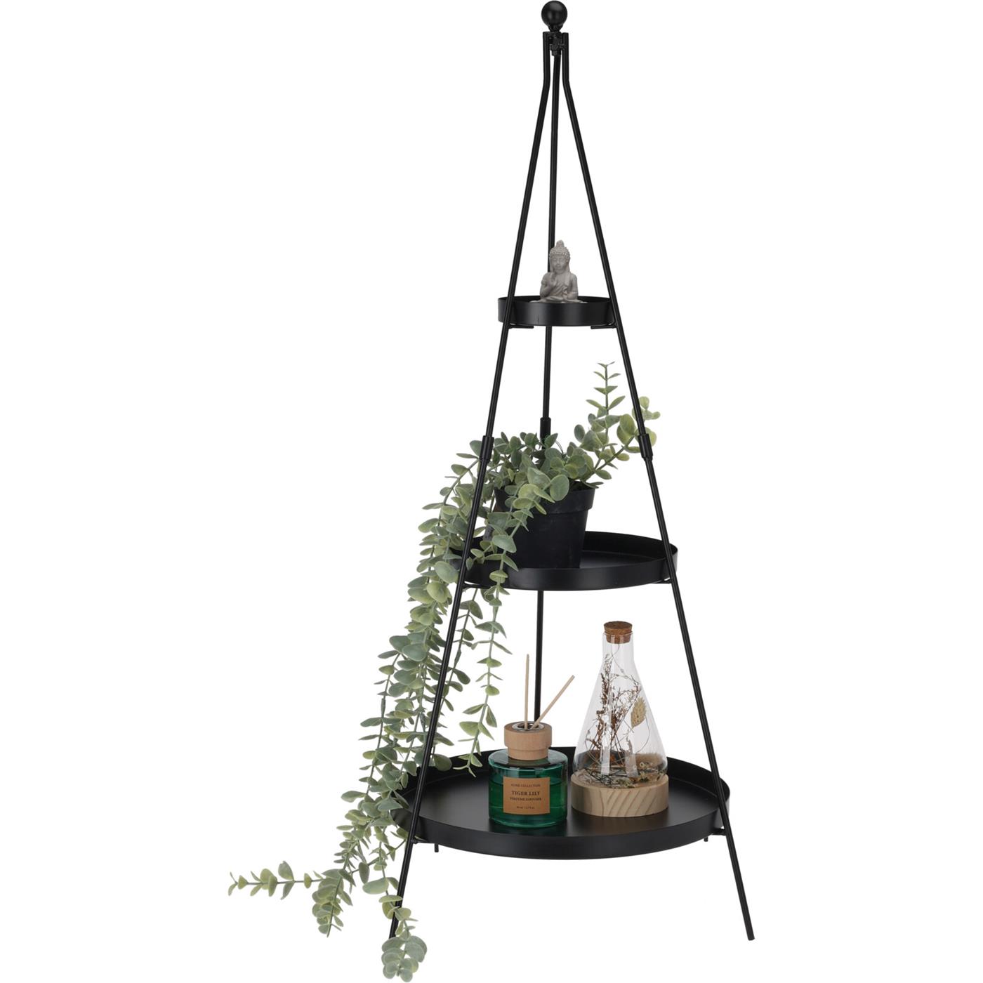 Etagere Boom 73cm Zwart Metaal