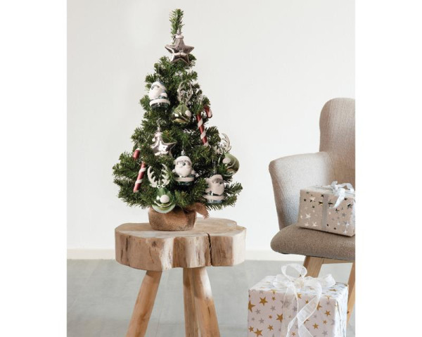 Mini Kunstkerstboom + deco multicolor Imperial H60cm