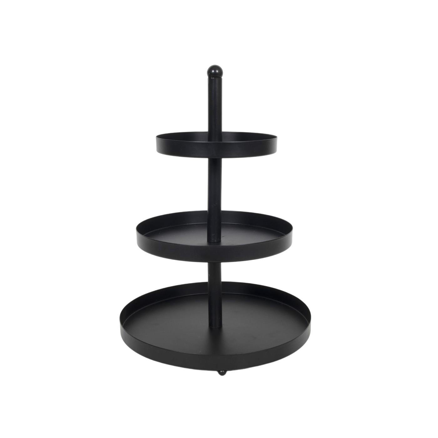 HIT Metalen Etagere 3 laags 25 x 35 cm Zwart