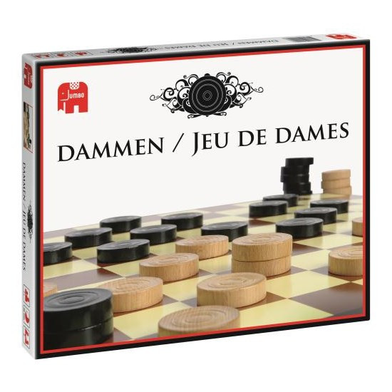 Jumbo Dammen dambord met stenen