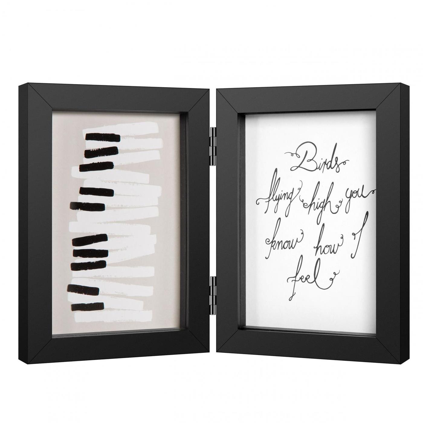 Fotolijst Piano Double Swing Portrait Fotomaat 13x18 Cm Zwart