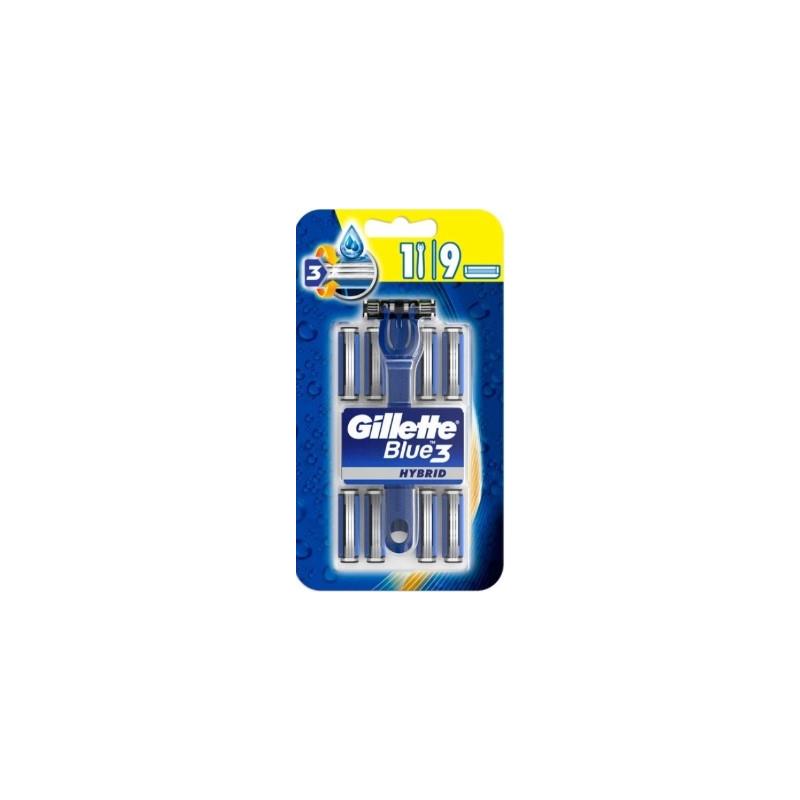 Gillette Blue 3 Houder + 9 Scheermesjes