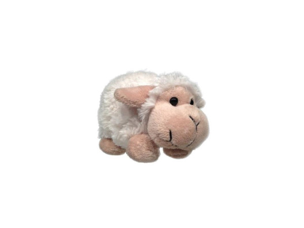 Pluche schaap 15cm met kraalogen