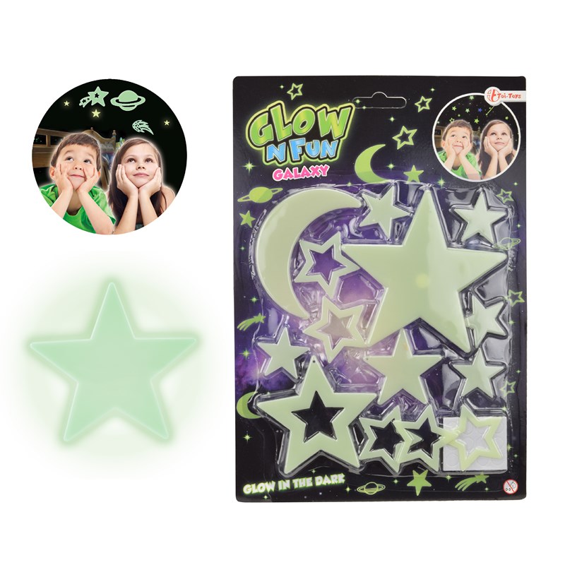 Toi Toys GLOW N FUN Glow In The Dark Sterren Op Kaart