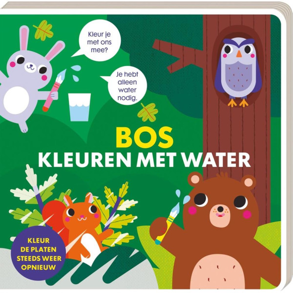 Kleuren met water - Bos