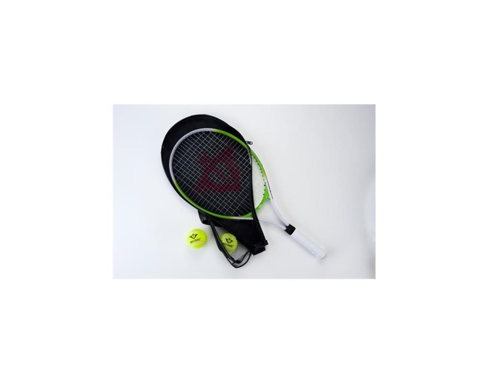 Tennisracket 27 groen met hoes