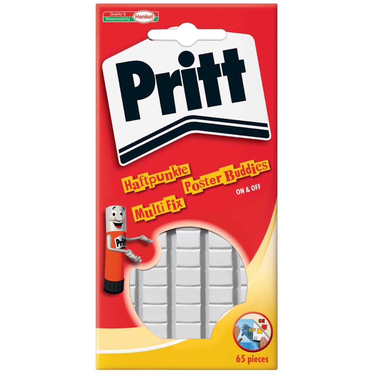 Dubbelzijdige kleefpads Buddies Pritt poster 65stuks