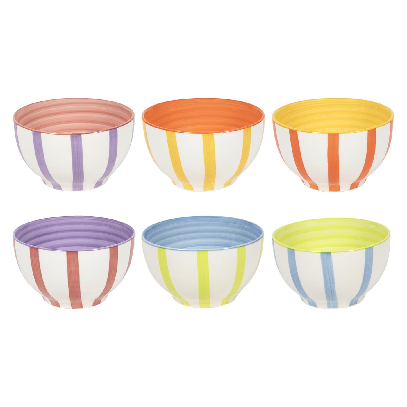 Merkloos Schaal Summer Stripes Ø14cm Doos A 4