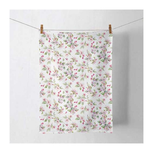 Ambiente Theedoek Spring blossom white