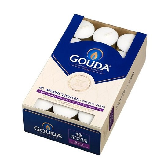 Gouda waxinelicht 6 uur in doos 45 stuks