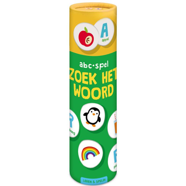 Zoek het woord - ABC spel in koker