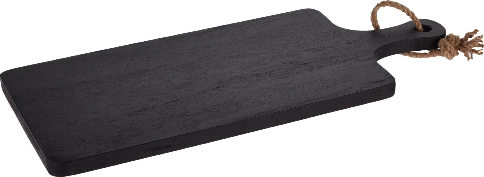 Snijplank Rubberwood Zwart Met Handvat 50x15x2cm