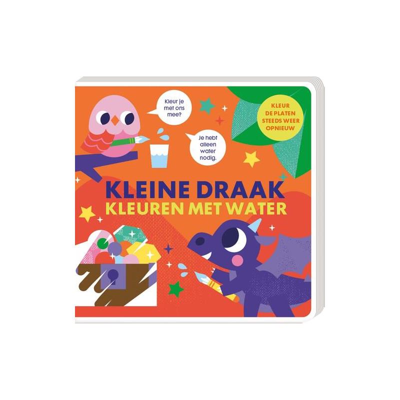 Kleuren met water Kleine draak. Kleur de platen steeds weer opnieuw, ImageBooks Factory, Kartonboek