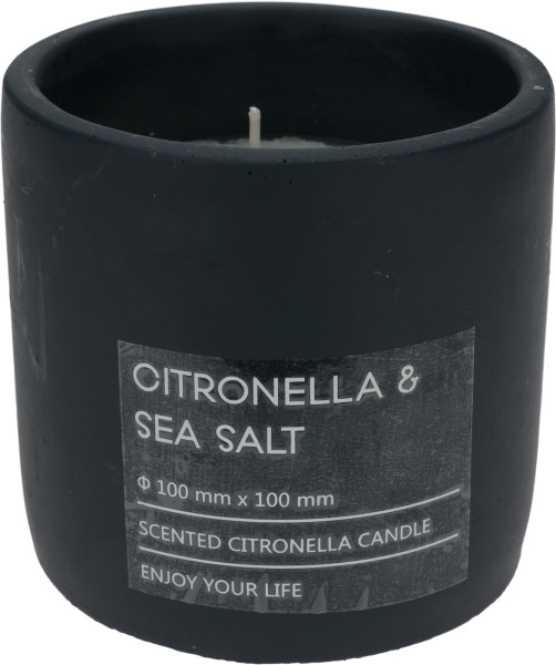 Citronella kaars in pot 10cm antraciet