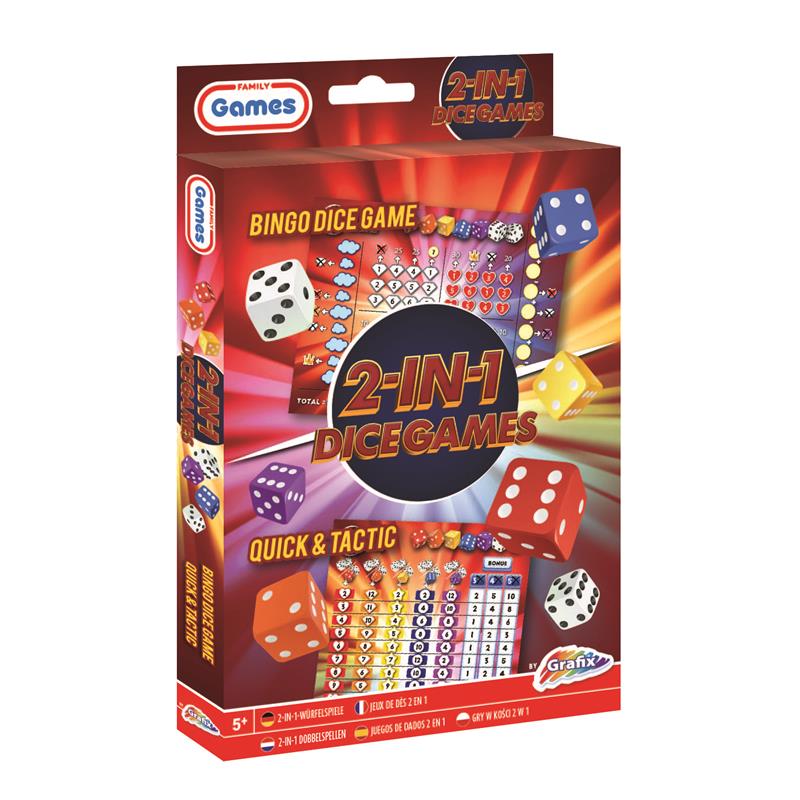 Grafix 2-in-1 Dobbelspel - Bingo Dice & Quick And Tactic