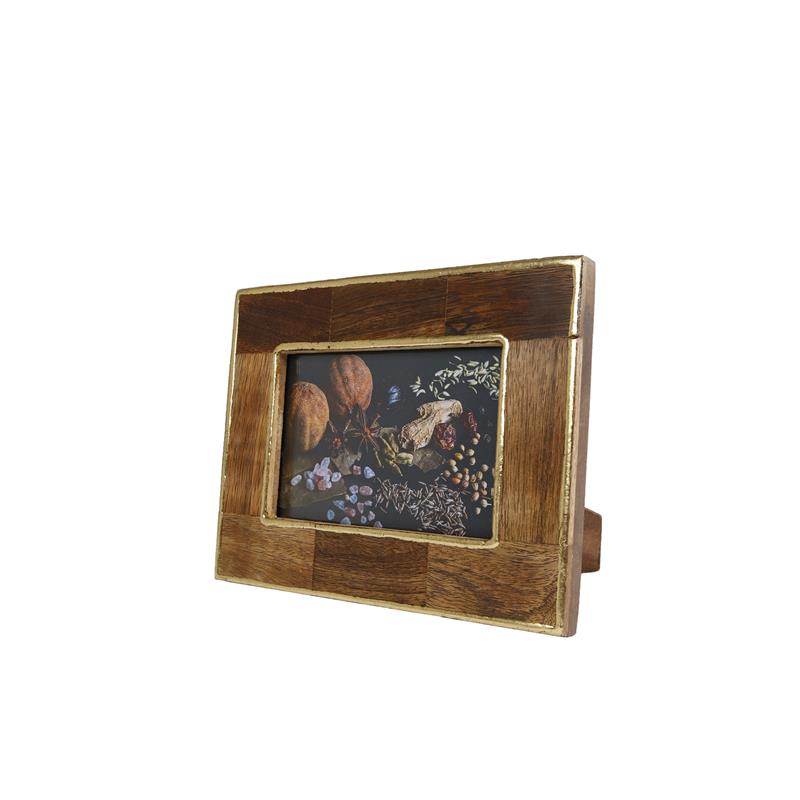 Fotolijst Jim (10x15) S Naturel-goud Hout 16,5x22x2cm