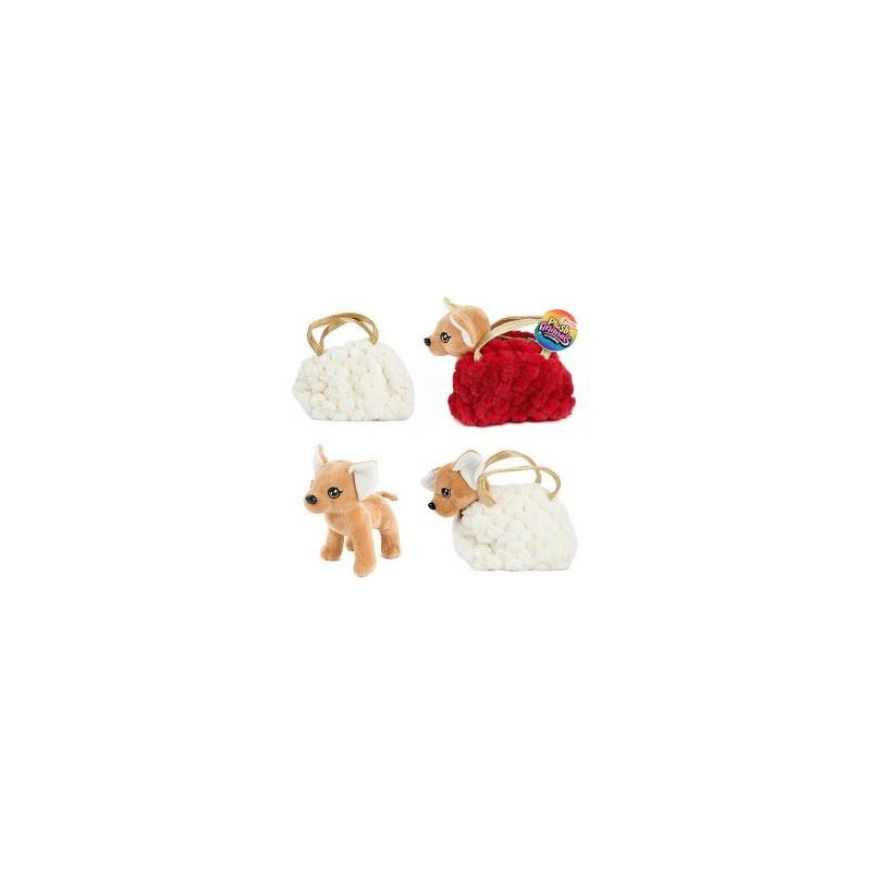 Toi Toys Pluche Hond Chihuahua In Bling Bling Handtas 24x13x20cm