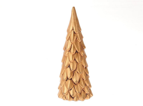 Deco kerstboom 9,5x8xh23cm goud