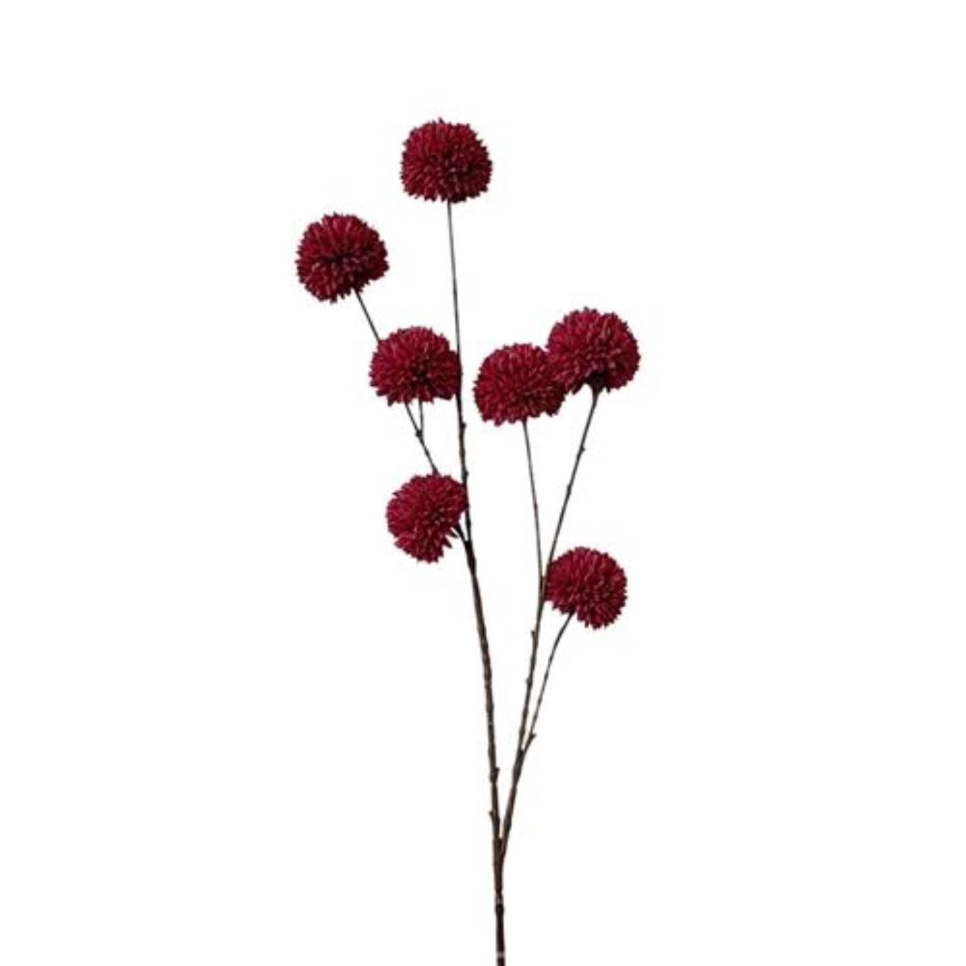 Roberts Collection Kunsttak Pompom Bordeaux 98cm