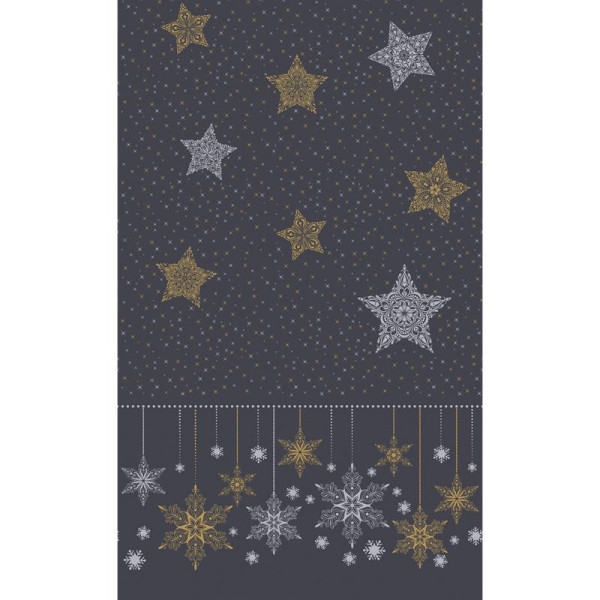 Duni Tafellaken Snowstars Black 138x220