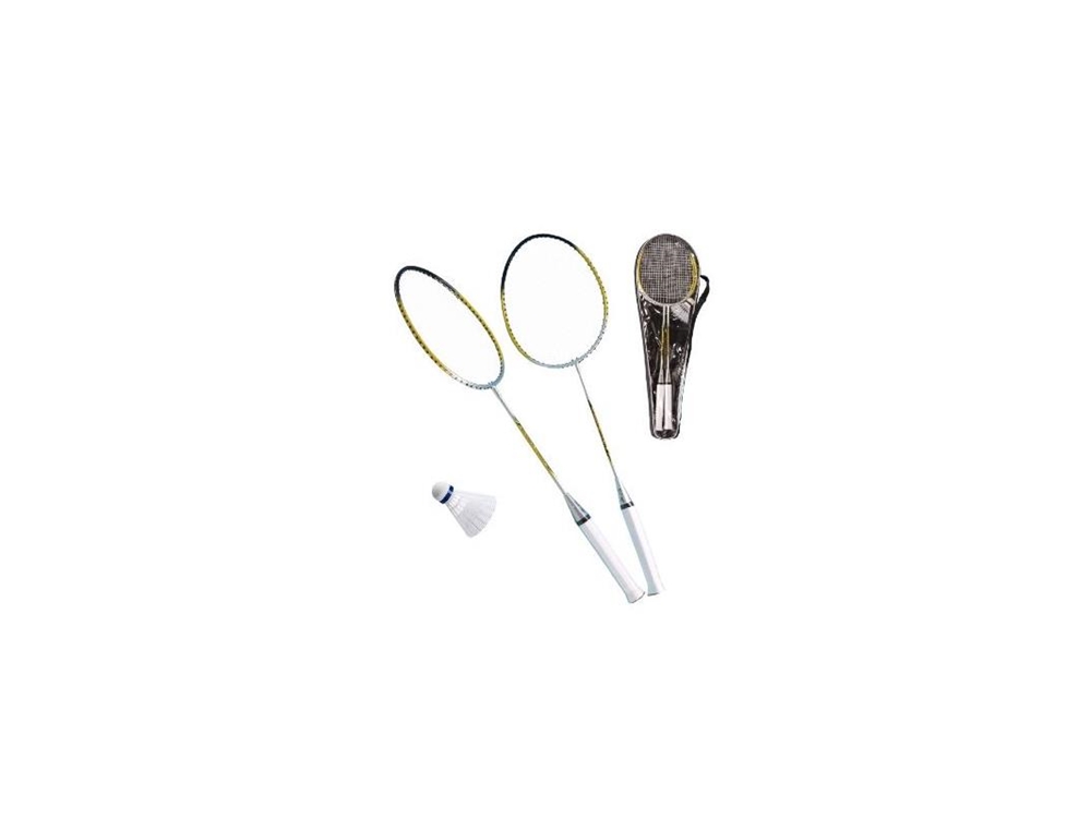 De Summerplay Badmintonset Bevat 2 Rackets En 3 Shuttles. Deze Set Is Ideaal