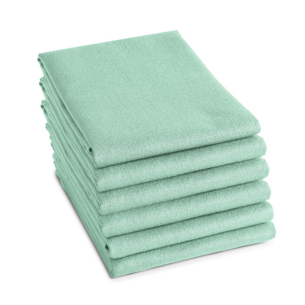 DDDDD Theedoek Logo pastel groen 6st