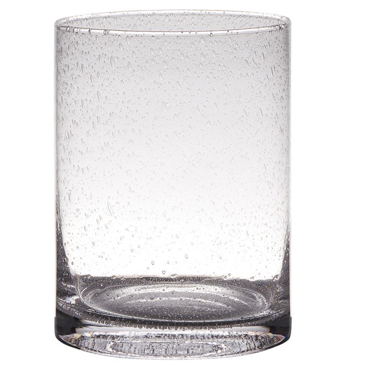 Hakbijl Glass Cilindervaas/ Windlicht Archer Soda Bubbles Glas ?15xh20cm