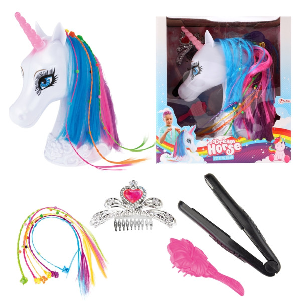 Toi Toys Kaphoofd eenhoorn + accessoires