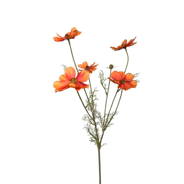 Kunstbloem Cosmos tak 80cm oranje