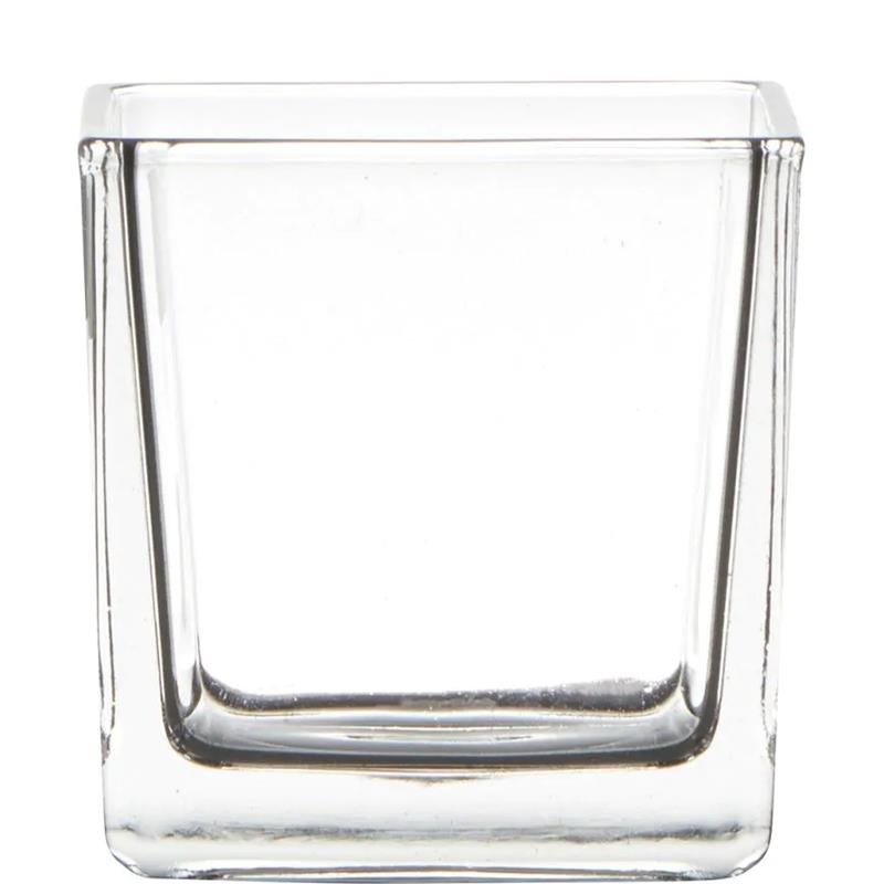 Hakbijl Glass Glazen Vaas Kubus 8x8x8cm