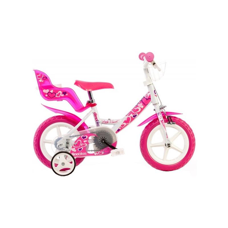 Dino 124RLN 05LH Little Heart 12 Inch 21 cm Meisjes V Brake Wit