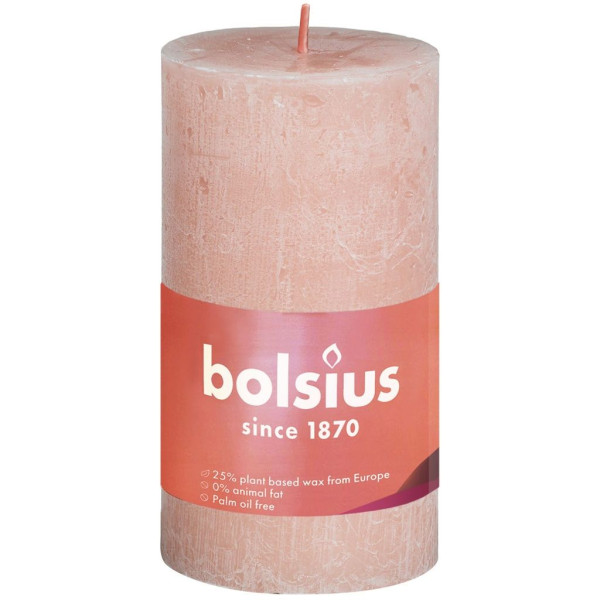 Bolsius Rustiek stompkaars 100/50 Roze