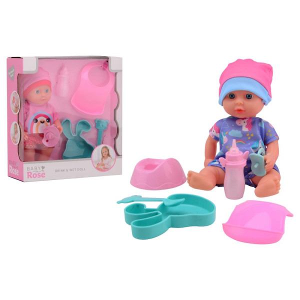 John Toy Baby Rose drink + plaspop 20cm