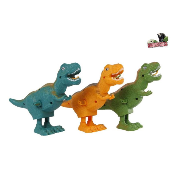 Lopende T-Rex dino opwindbaar 16cm