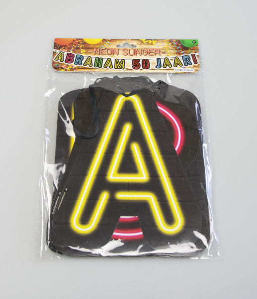 Paperdreams Neon Slinger Abraham 50 jaar