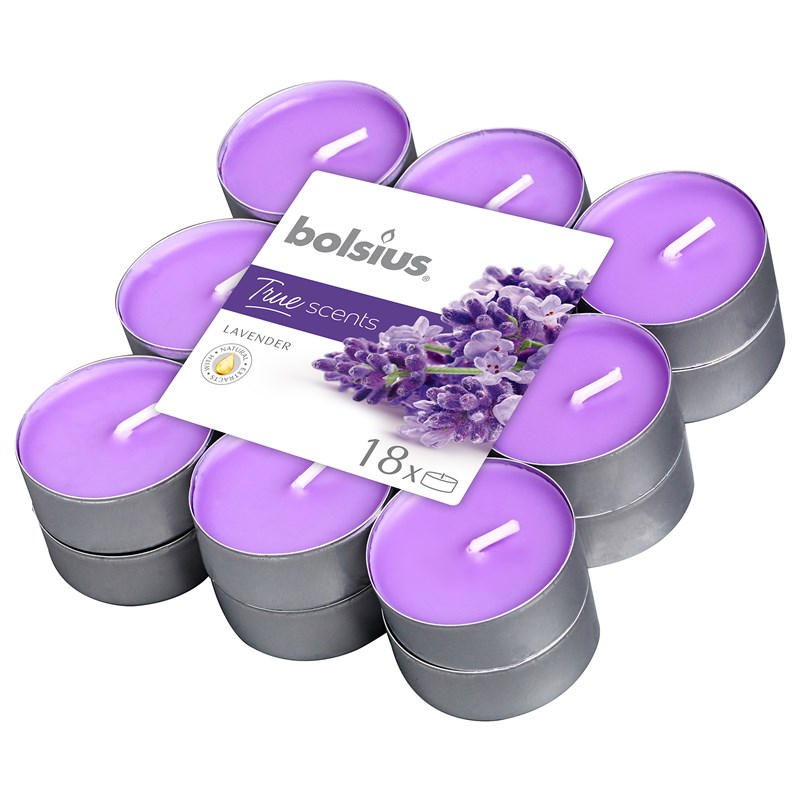 Bolsius Geurtheelicht 18 Stuks True Scents Lavendel