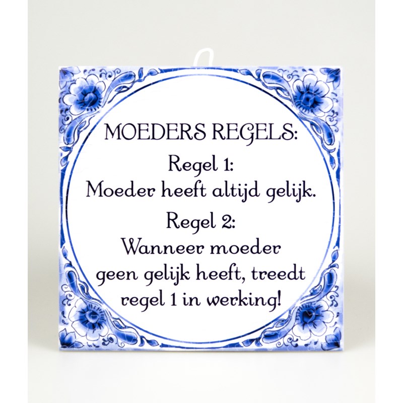 Paperdreams Tegel Delfts Blauw - Moeders Regels