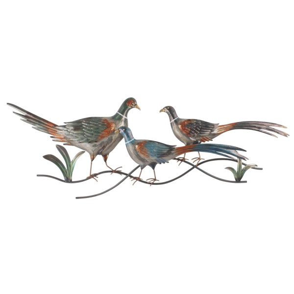 Wanddecoratie paradijsvogels 106x36cm